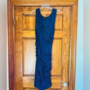 NWOT- Deletta from Anthropologie dress. Beautiful blue ruched dress.